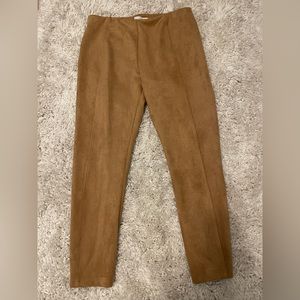 New direction suede like pants, size large, camel color